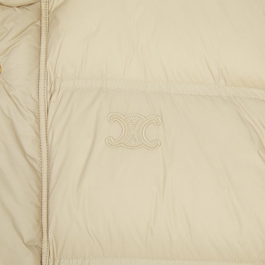 CELINE Women’s Puffer Jacket Down Coat Beige