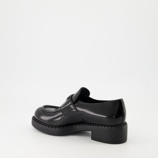 PRADA Black Leather Loafers 1D246M ULS F0002FG050