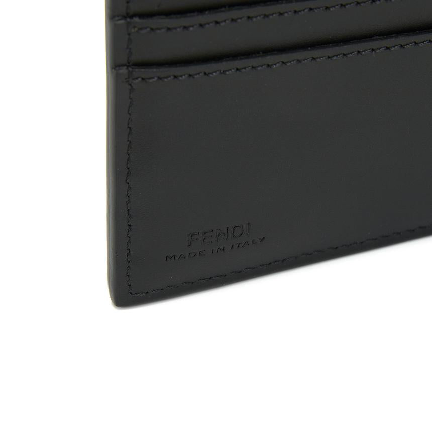 FENDI Black Leather Bifold Wallet for Men