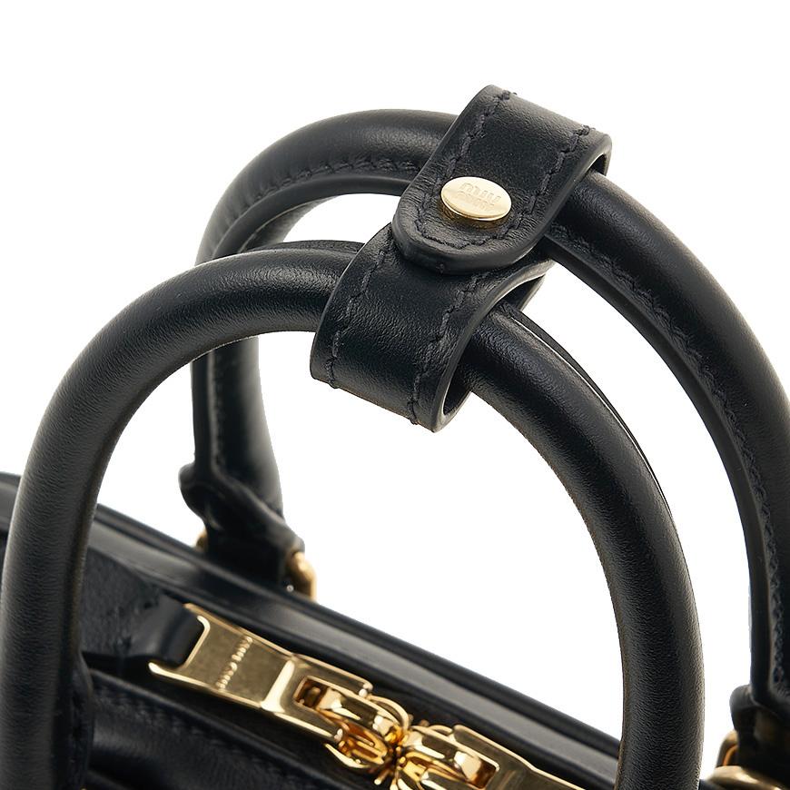 Miu Miu Arcadie Small Tote Bag Black Leather Women’s Tote