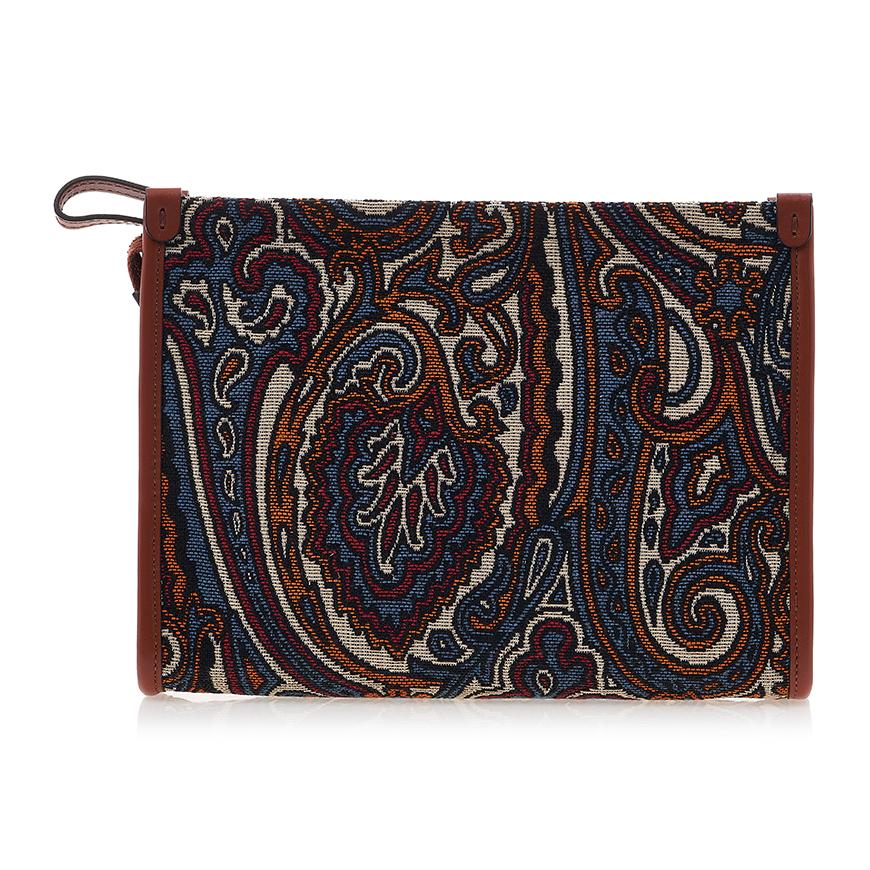 Etro Leather Clutch Bag Black Women’s