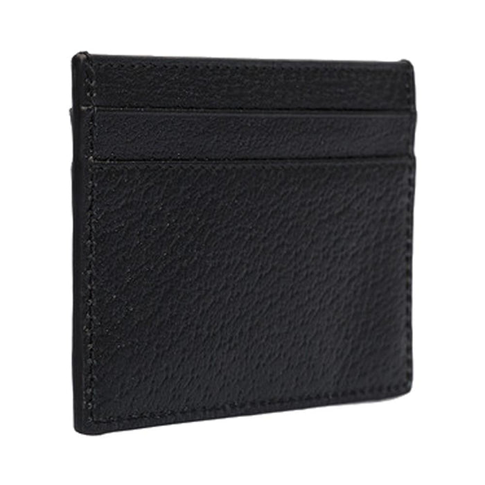 GUCCI Black Leather Horsebit Card Holder Wallet