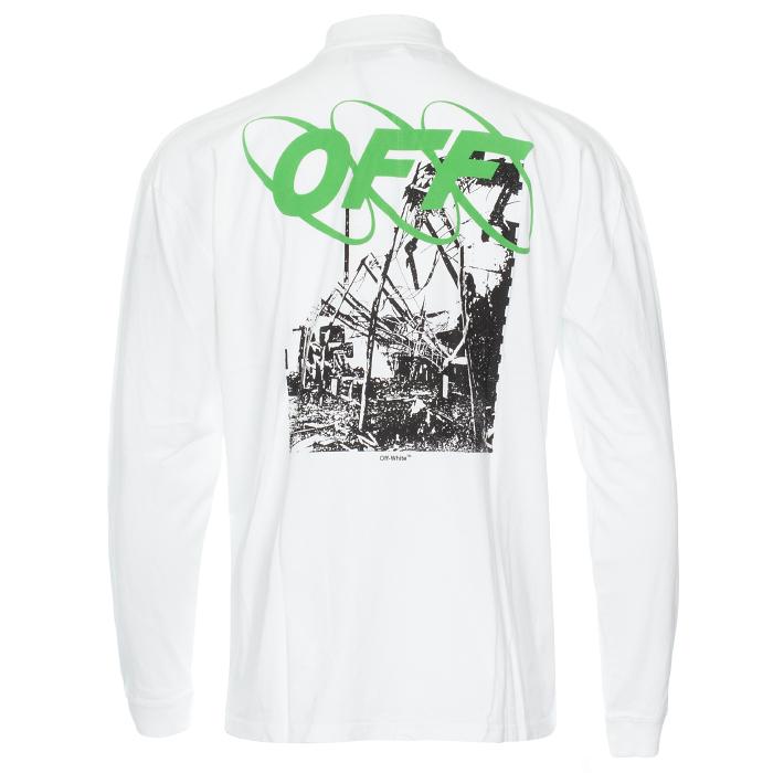 OFF WHITE Men’s High Neck Long Sleeve T-Shirt White OMAB032F19185013