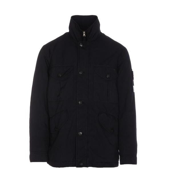 STONE ISLAND David-TC Anti-Drop Field Hooded Sweatshirt Jacket Black