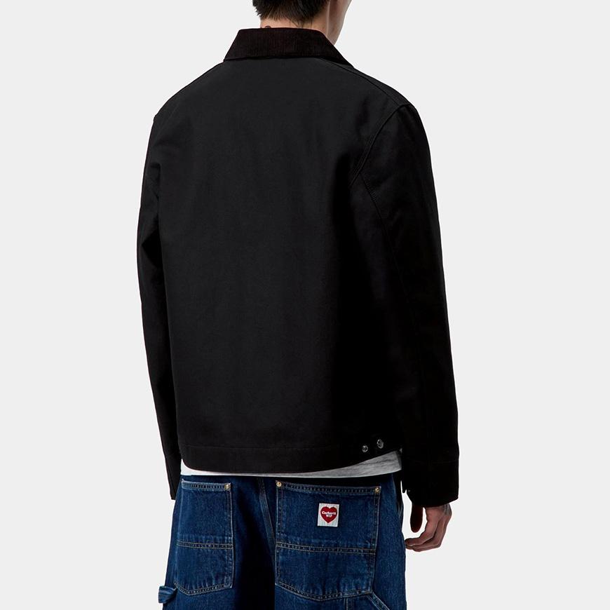 CARHARTT WIP Detroit Jacket Black Cotton Canvas Mens Jacket