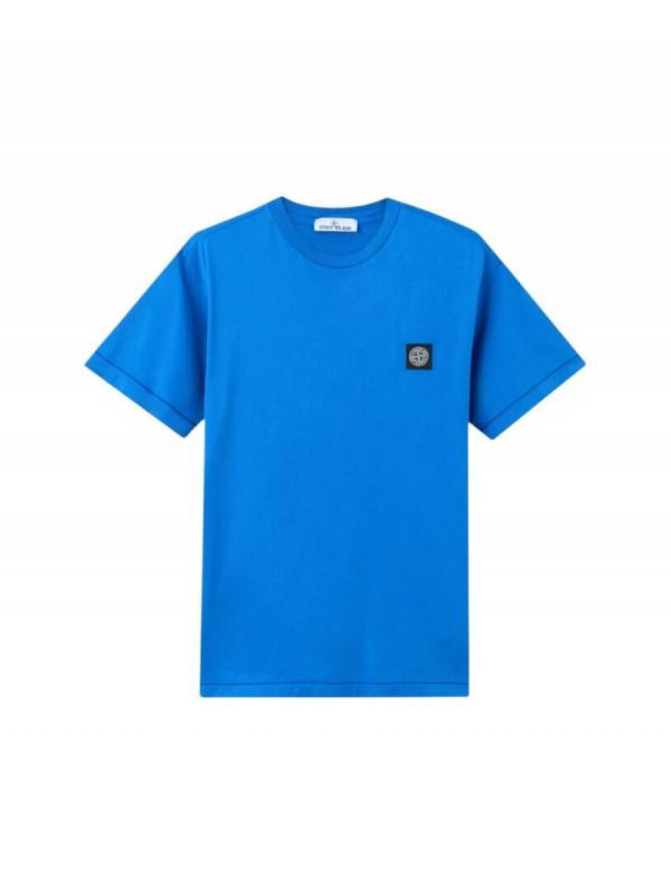 STONE ISLAND Cotton Jersey Short Sleeve T-Shirt Navy Men’s