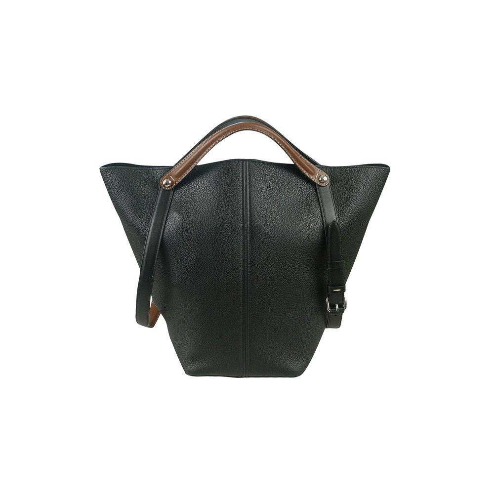 Maison Margiela Dress Age Medium Tote Bag Black Leather