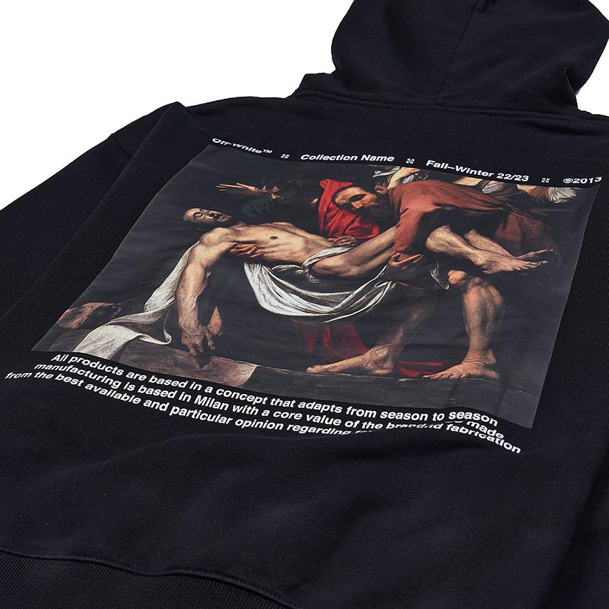 OFF WHITE Men's Caravaggio Print Hoodie OMBB037C99FLE0101001