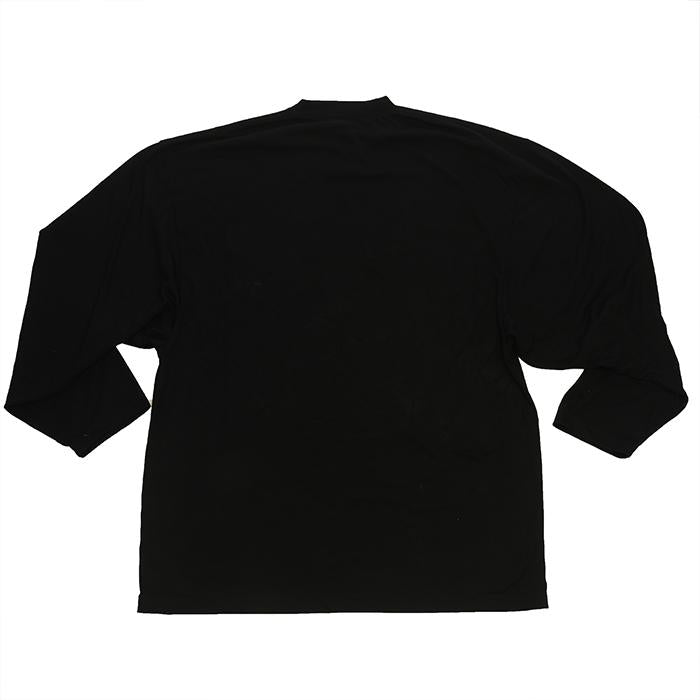 BALENCIAGA Logo Oversized Long Sleeve T-Shirt Gray Cotton Men