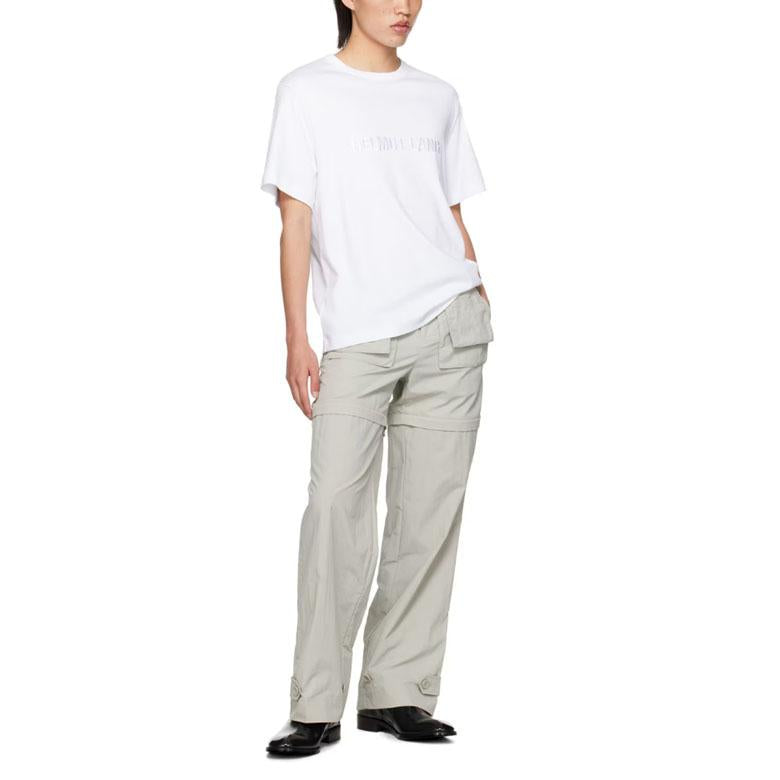 Helmut Lang Embroidered Logo Loose Fit Short Sleeve T-Shirt O04HM599 100