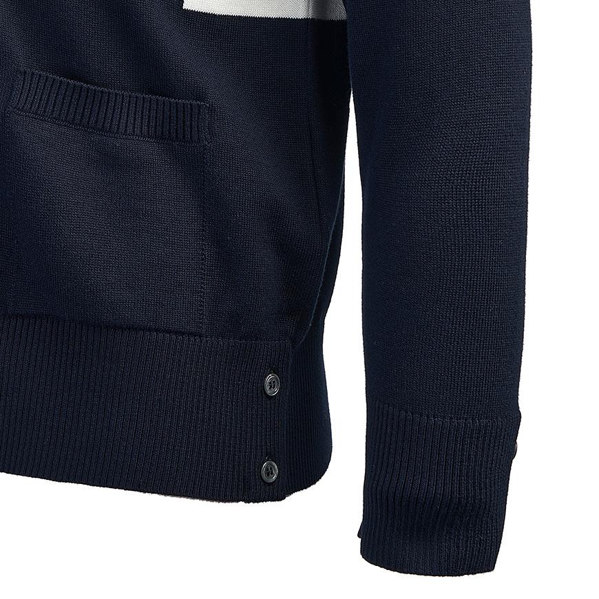 THOM BROWNE Men’s 4-Bar V-Neck Cardigan MKC581A Y3043 415