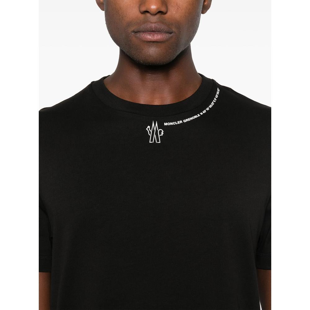 Moncler Black Cotton Short Sleeve T-Shirt