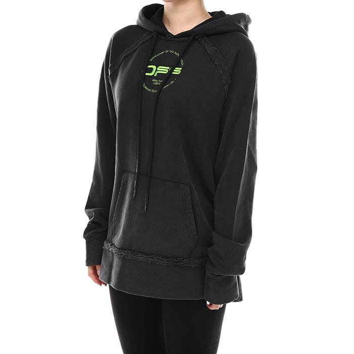 OFF WHITE Hand Logo Print Hoodie Women’s White/Black Sweatshirt