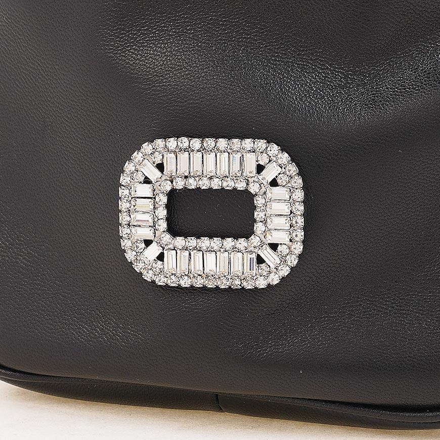 Roger Vivier Women's Pilgrim Mini Black Shoulder Bag