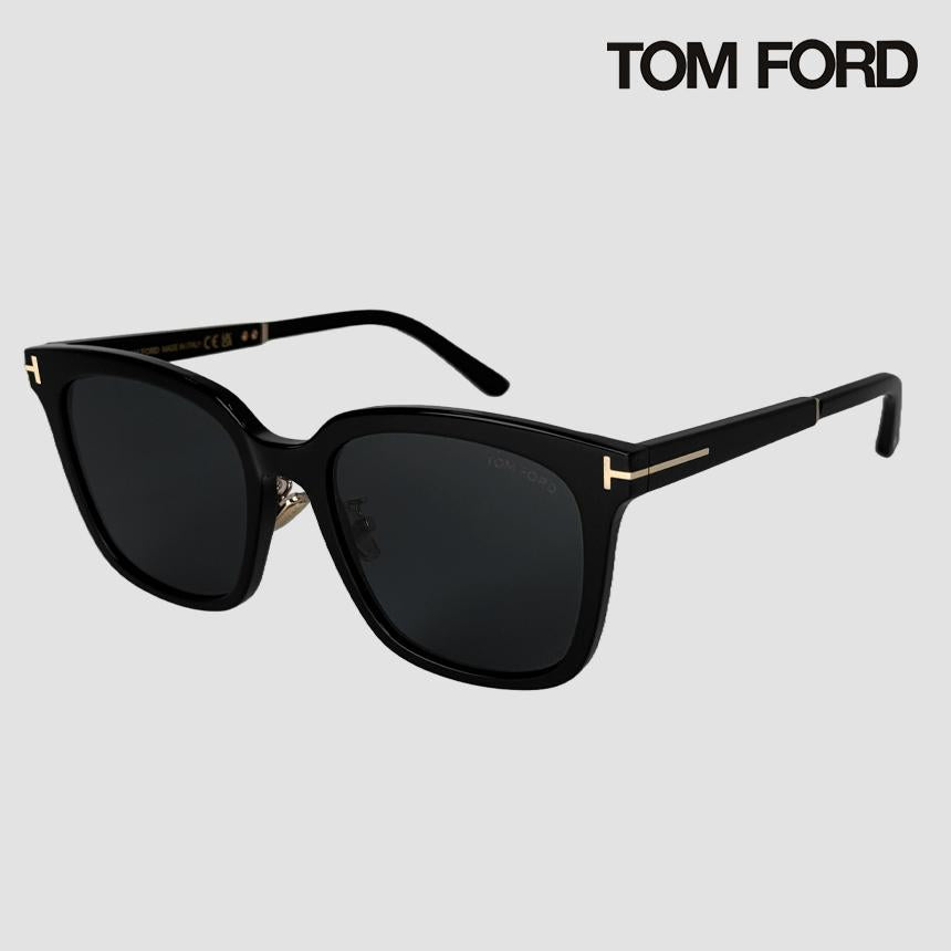 TOM FORD Black Gold Acetate Asian Fit Sunglasses TF1245K 01A
