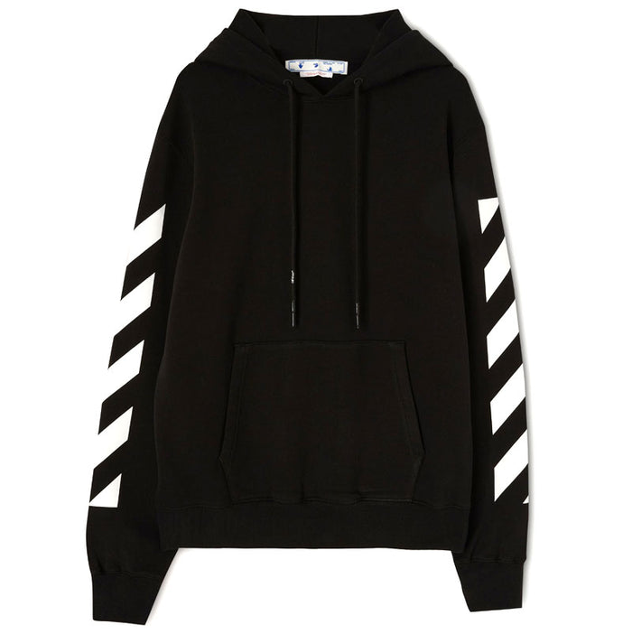 OFF WHITE Diag Arrow Hoodie Black Cotton Men’s Pullover Hoodie