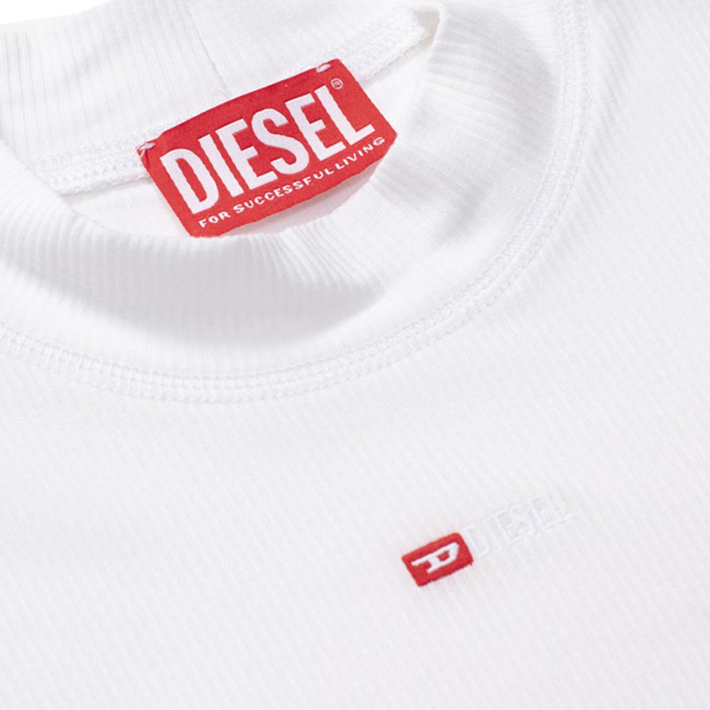 DIESEL Micro Logo White Cotton Tank Top for Women