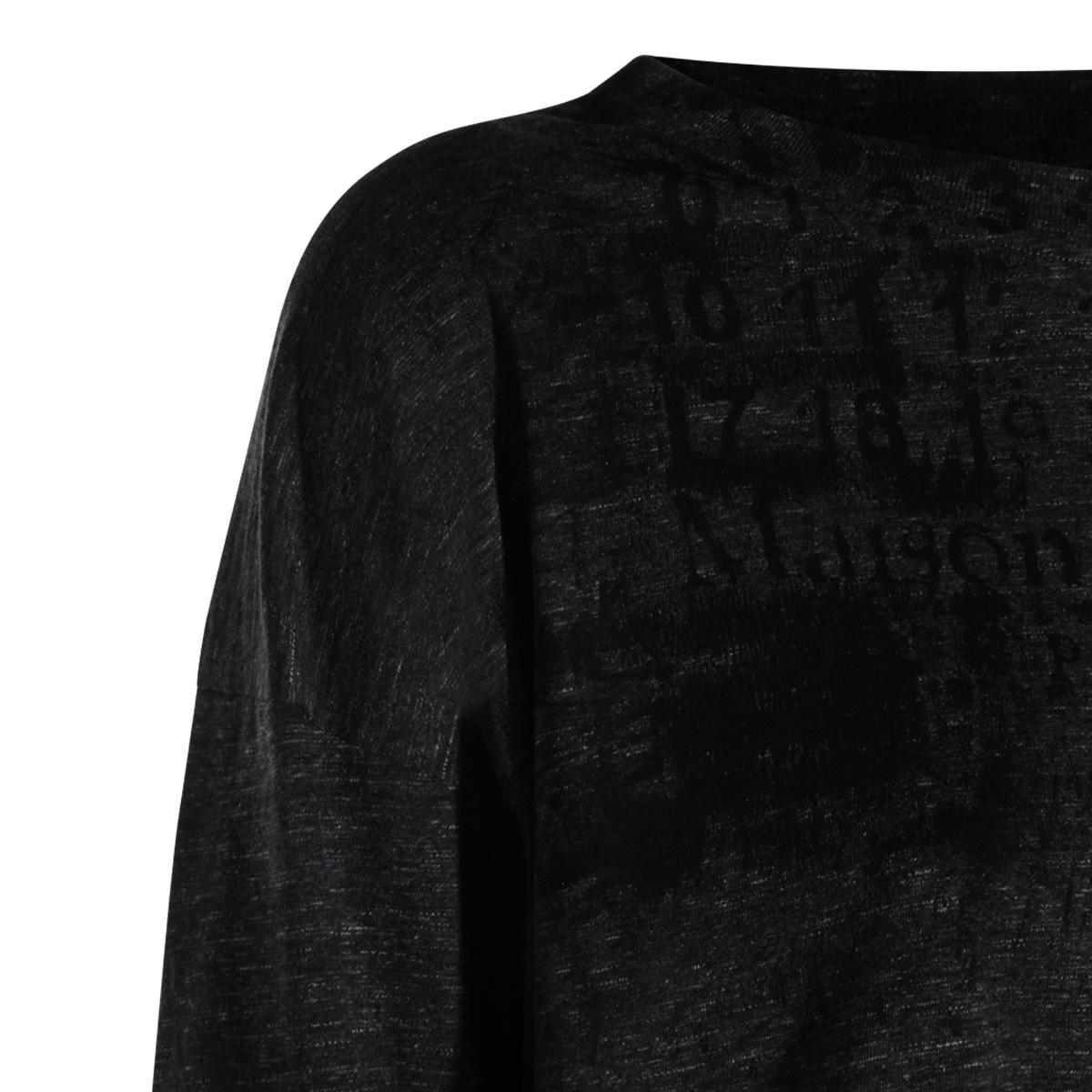 Maison Margiela Long Sleeve Sweatshirt Cotton Blend Navy Women’s Top