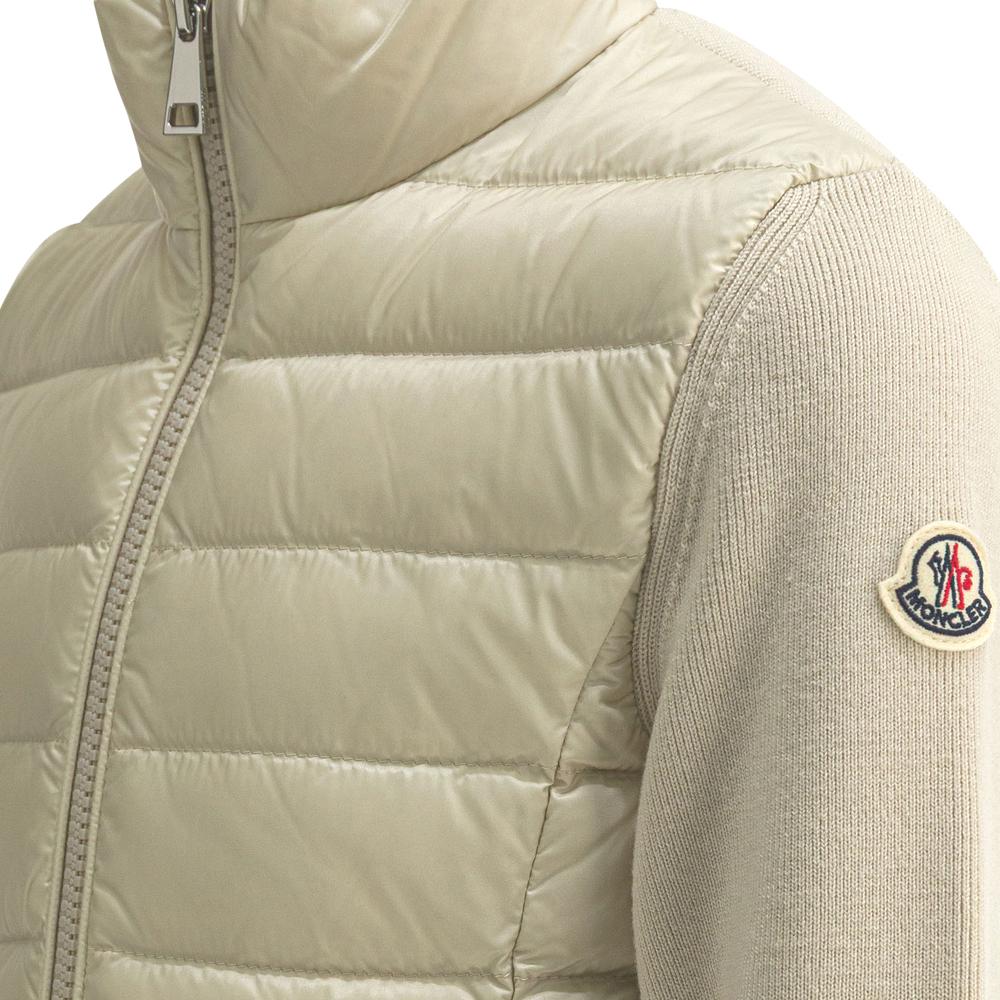 Moncler Women’s Logo Patch Knit-Mix Lightweight Puffer Cardiga 9B00005 M1122 20C