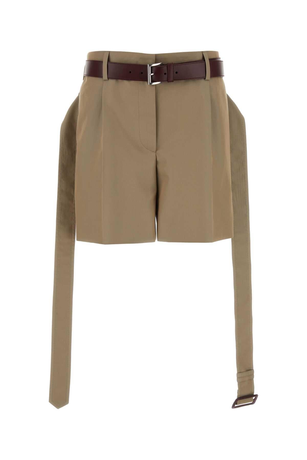 PRADA Black Wool Tailored High-Waisted Short Pants
