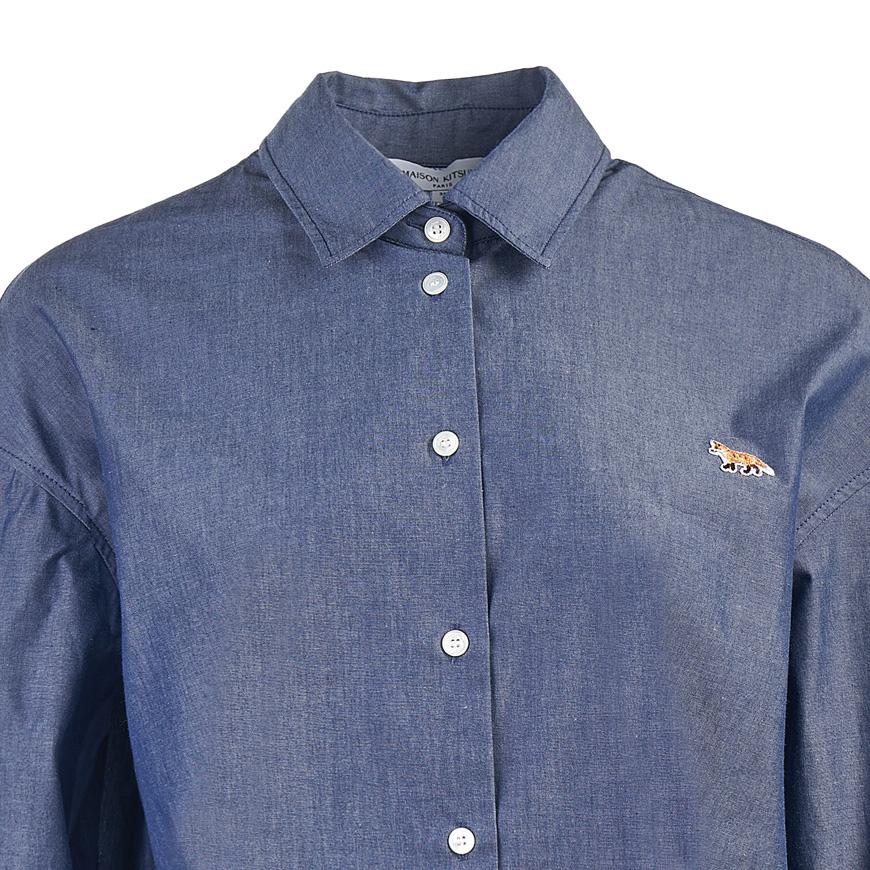 Maison Kitsune Women’s Casual Fox Patch Shirt OW00401WC5043 P470