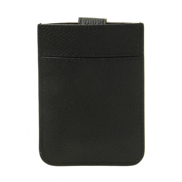 VALENTINO VLogo Leather Card Holder Black Card Wallet