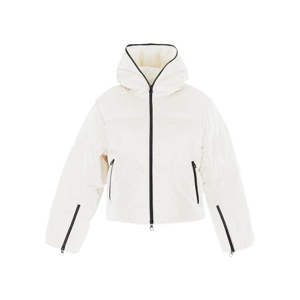 Duvetica Cream Logo Puffer Jacket for Women