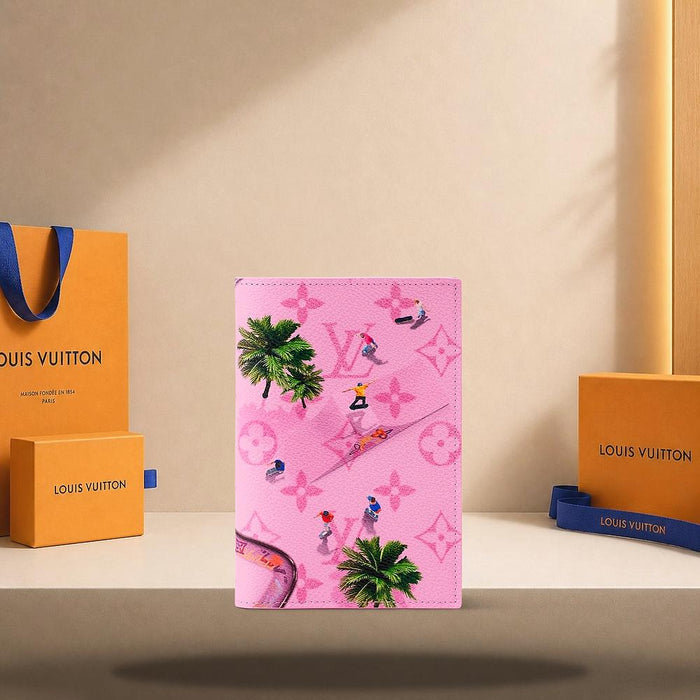 Louis Vuitton Pink Skateboard Passport Cover Wallet M27229