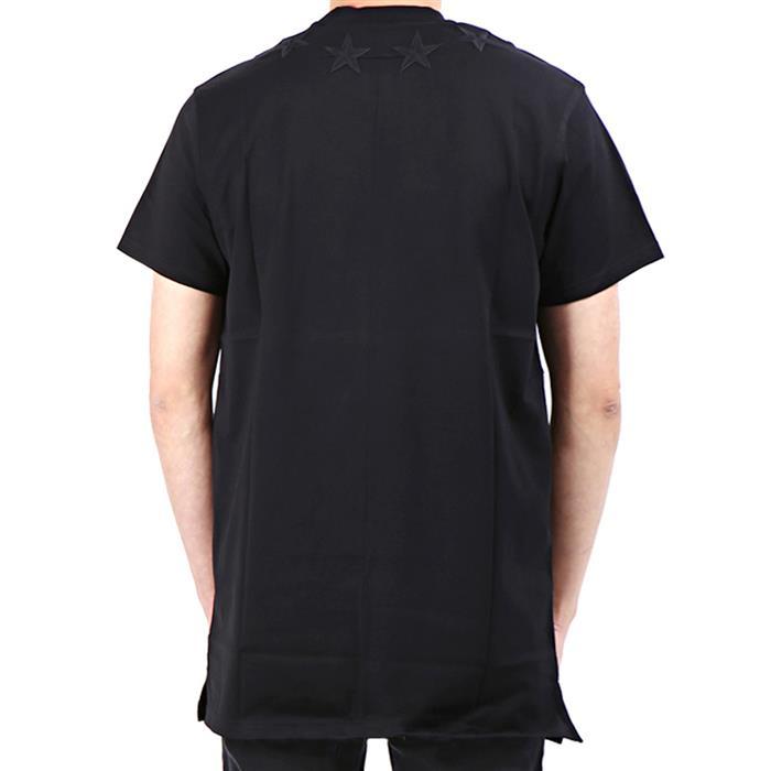 GIVENCHY Black Oversized Star Print Round Neck T-Shirt