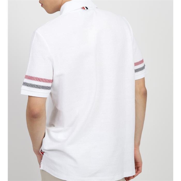 THOM BROWNE RWB Trim Short Sleeve Polo Shirt MJP169A