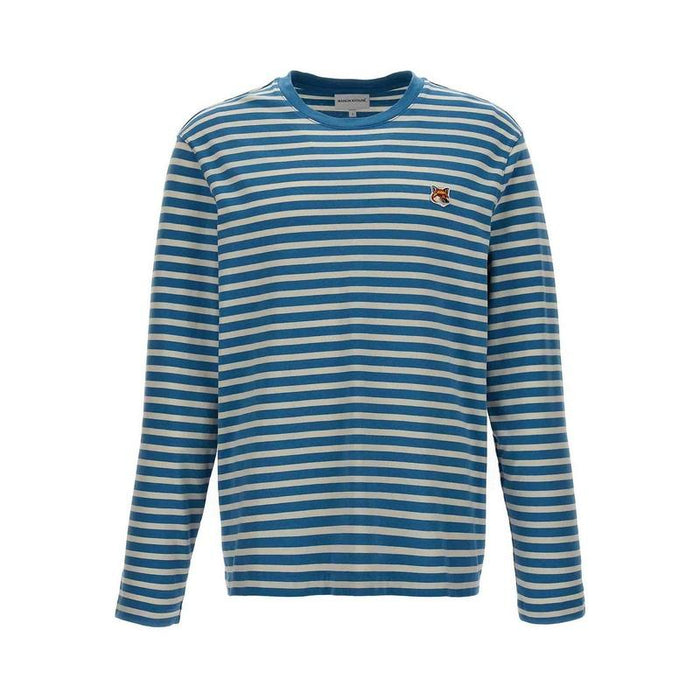 Maison Kitsune Fox Head Stripe Men’s Long Sleeve T-Shirt