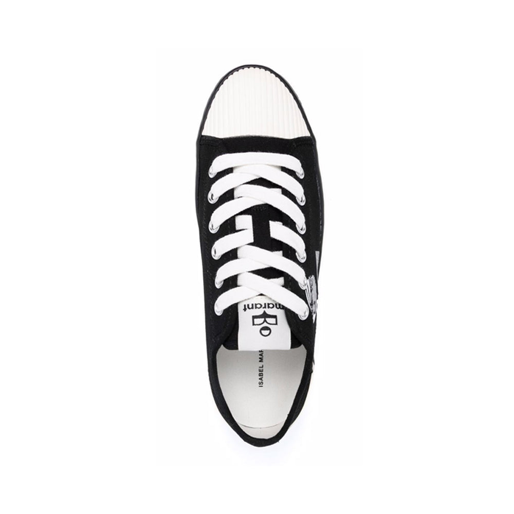 Isabel Marant Black Vinku Logo Low Top Sneakers