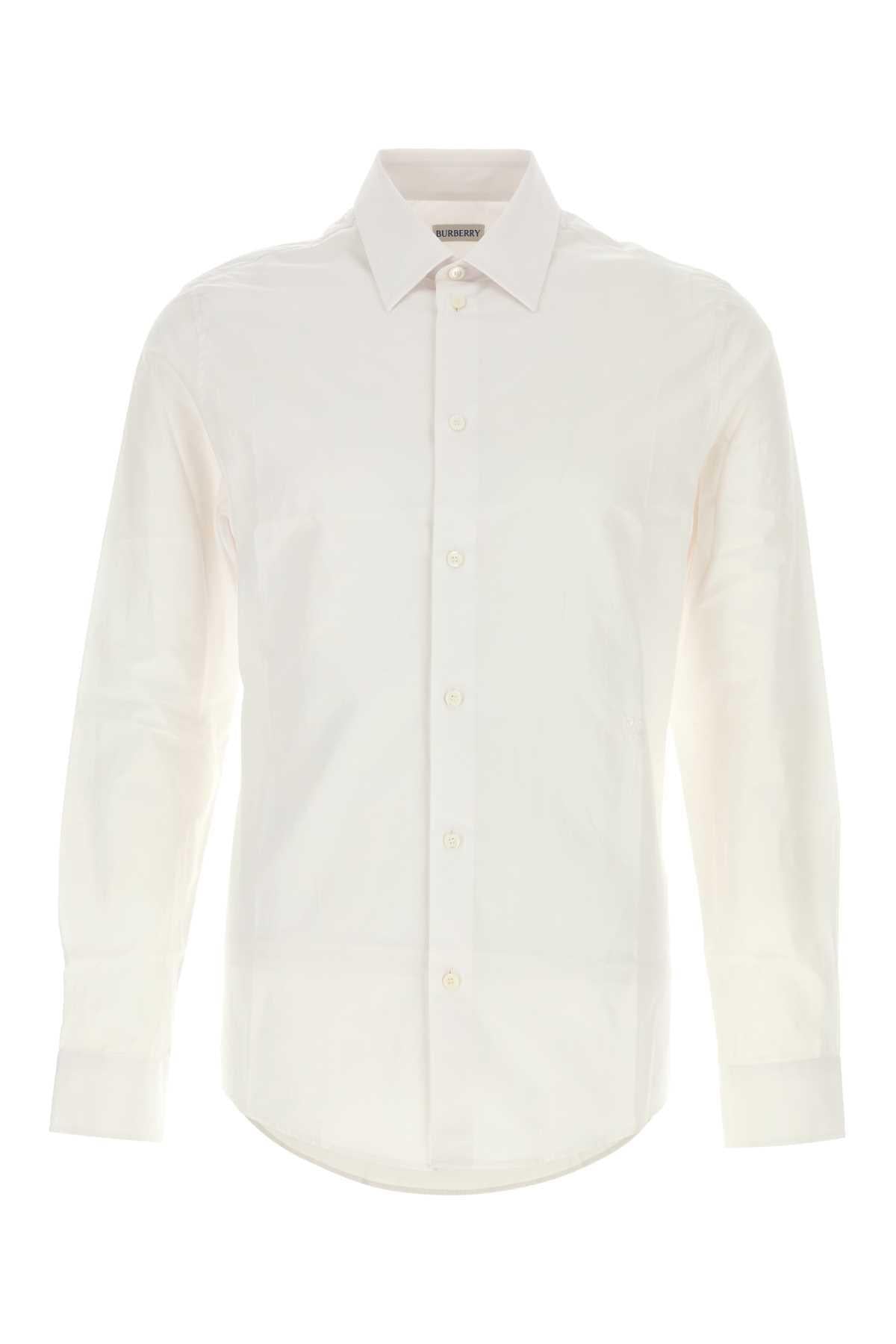 BURBERRY Long Sleeve Shirt Men FW26 White Cotton
