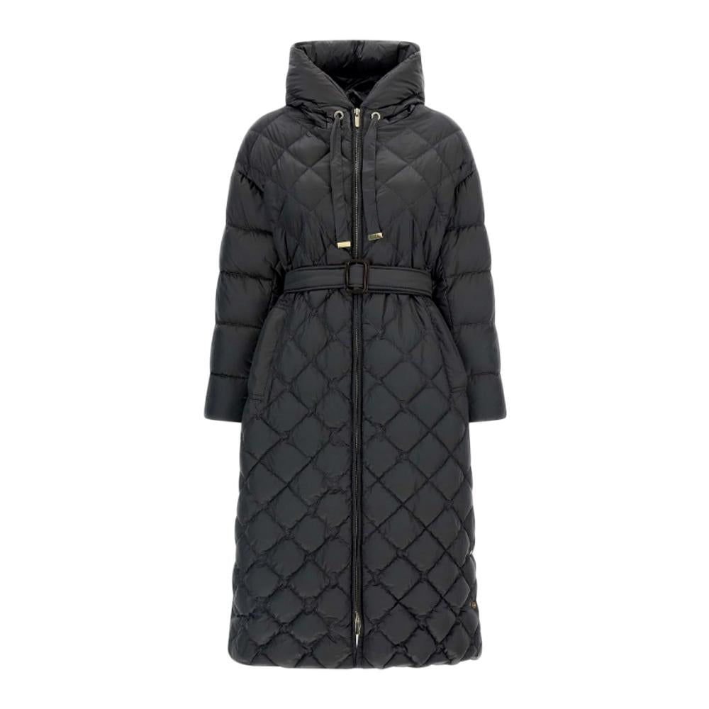 Max Mara Quilted Side-Slit Long Puffer Jacket Black 2529496075 002