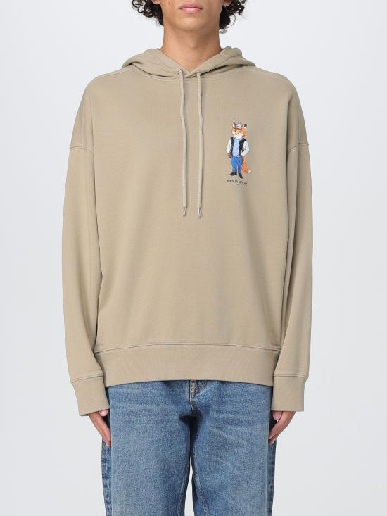Maison Kitsune Dressed Fox Oversized Hoodie Men Black Cotton
