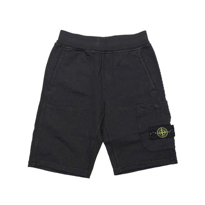 STONE ISLAND Pigment-Dyed Wappen Logo Junior Shorts