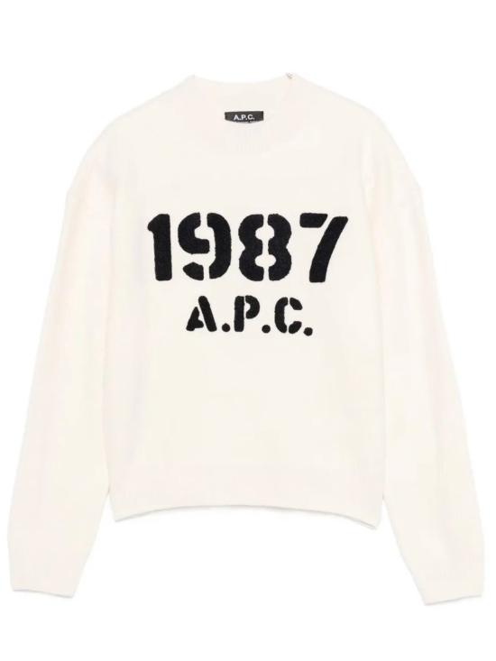 A.P.C. Ecru Wool Blend Crewneck Sweater WVBDKF23462 AAD