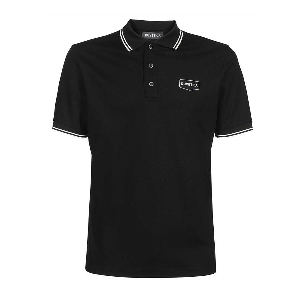 Duvetica Logo Lining Polo Shirt Black Men's