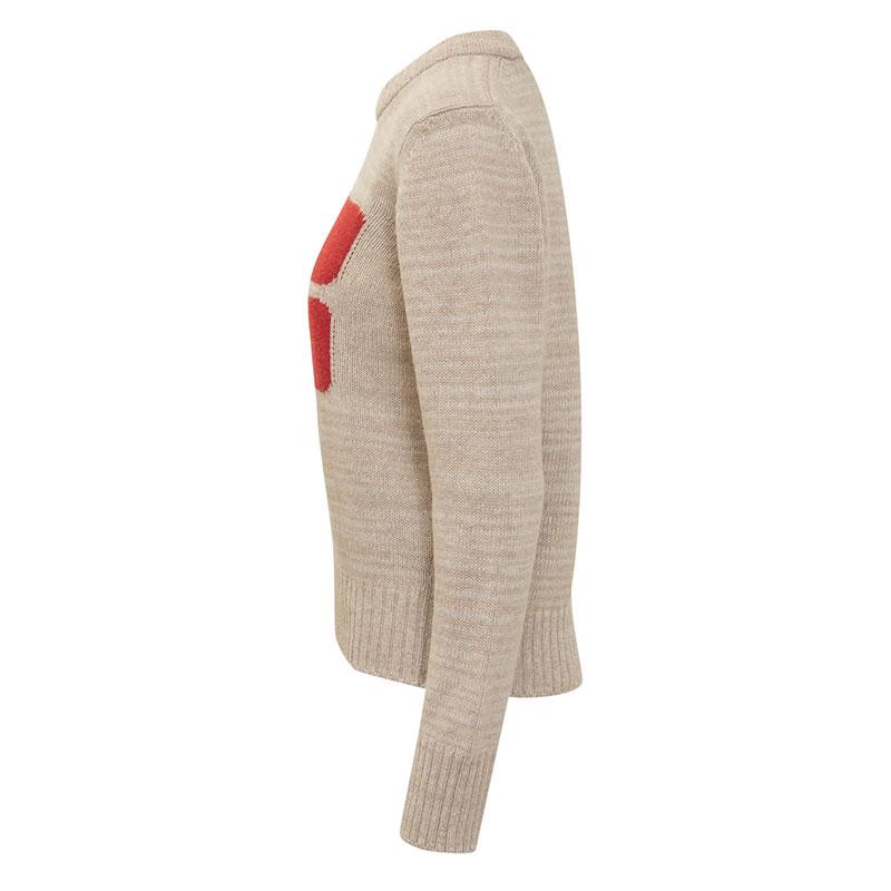 GANNI Women’s Butterfly Graphic Pullover Sweater Pale Khaki