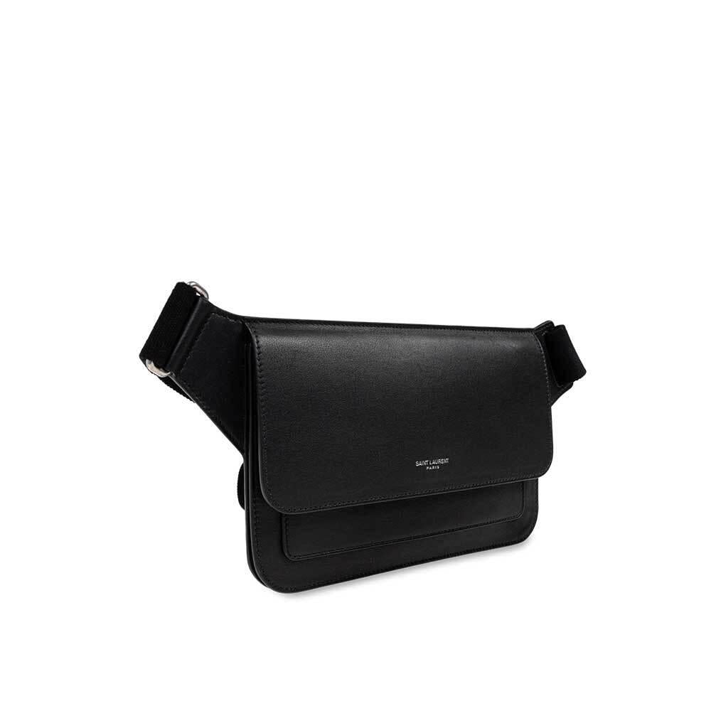 Saint Laurent Leather Belt Bag Black YSL Crossbody Bag