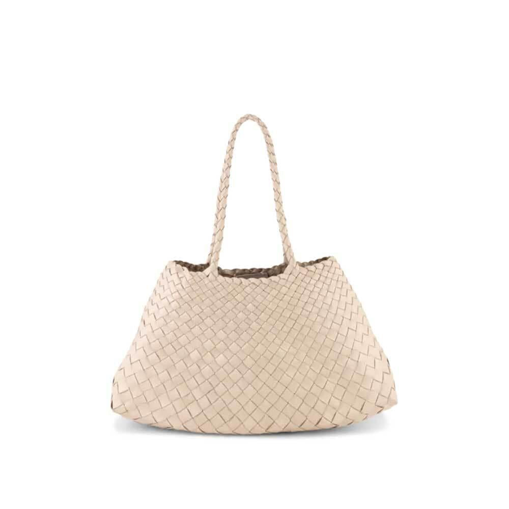 Dragon Diffusion Santa Top Handle Small Tote Bag 8893NATURAL