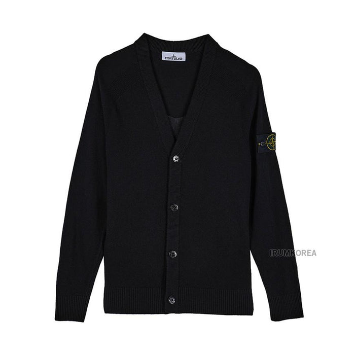 STONE ISLAND Men’s RWS Geelong Wool Cardigan Black