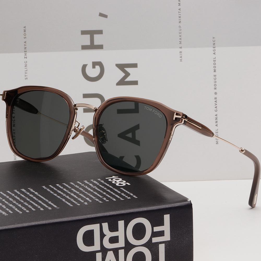 TOM FORD Transparent Brown Acetate Sunglasses Unisex Asian Fit TF1243 K 45A