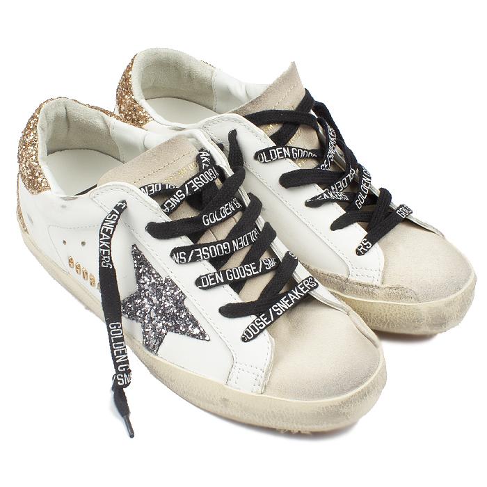 GOLDEN GOOSE Superstar Distressed Leather Low-Top Sneakers White