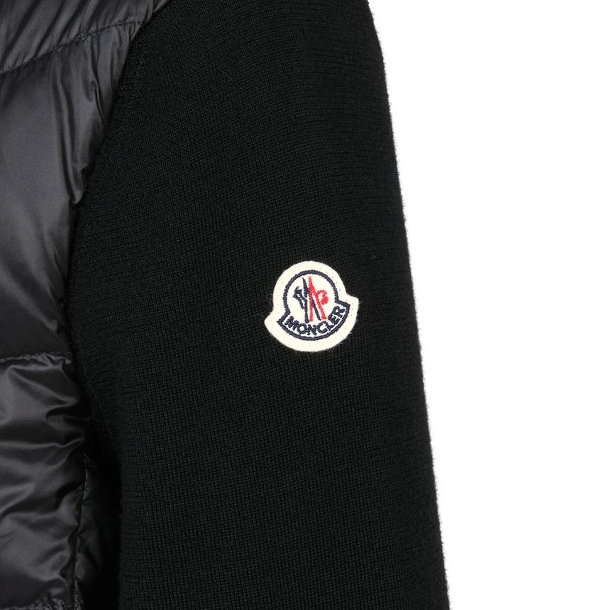 Moncler Women’s Padded Zip-Up Knit Cardigan Black