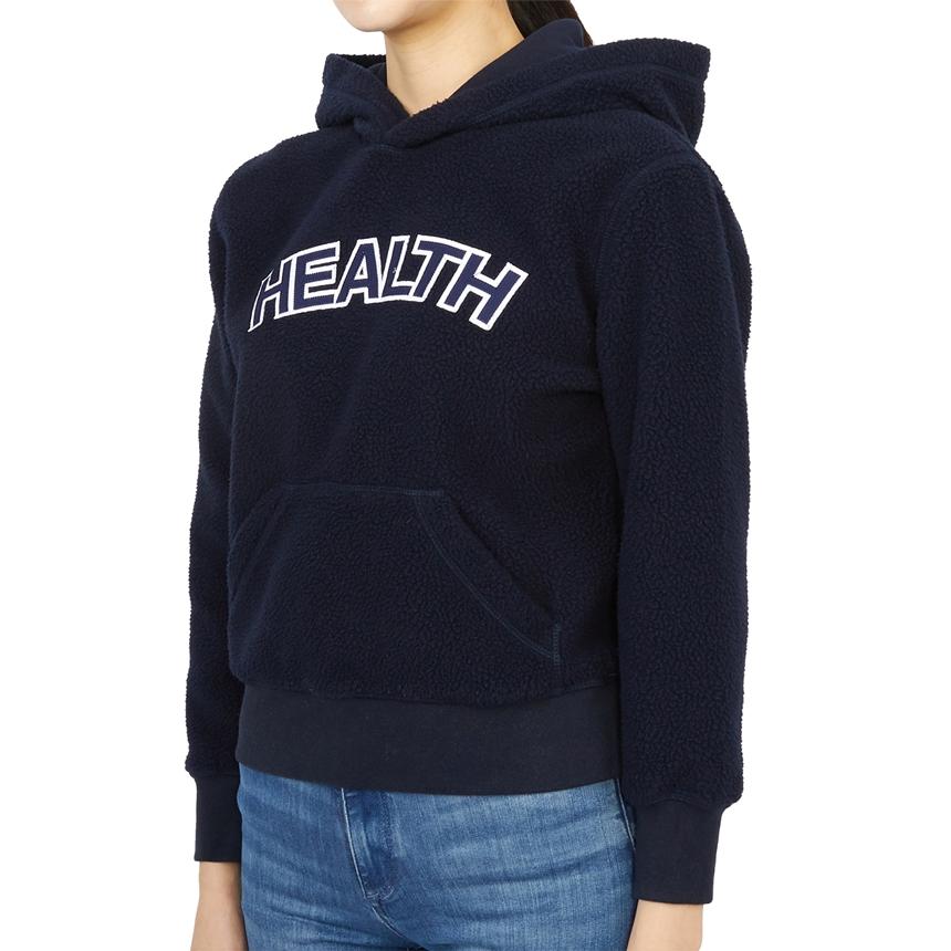 SPORTY&RICH Women’s Navy Hooded Sweatshirt