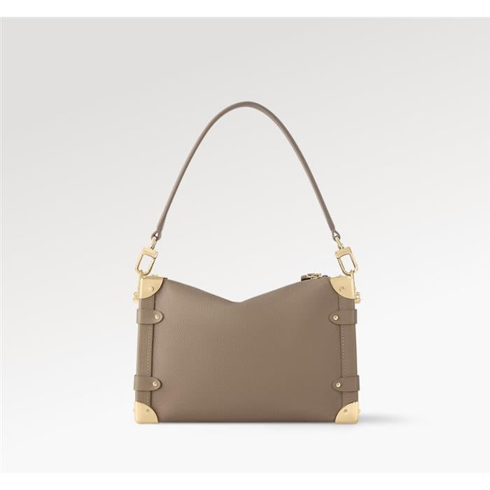 Louis Vuitton Taupe Side Trunk MM Shoulder Bag
