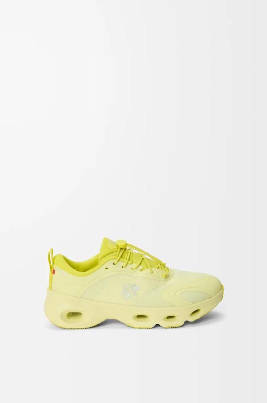 LOEWE Lime Green Leather Sneakers M929282 X384280
