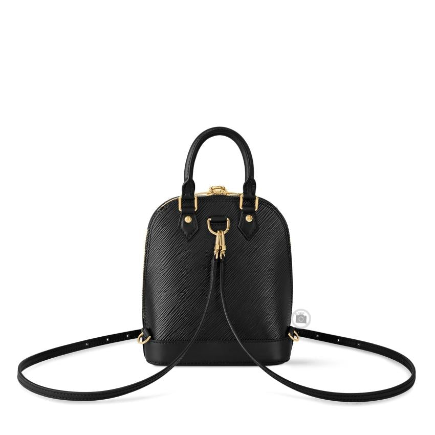 Louis Vuitton Epi Alma Backpack Women’s Black Leather Unisex Bag