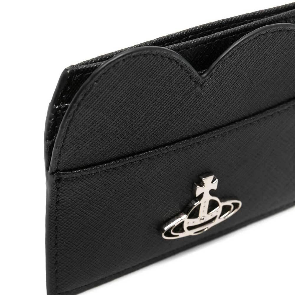 Vivienne Westwood Saffiano Leather Heart Card Holder Wallet Black